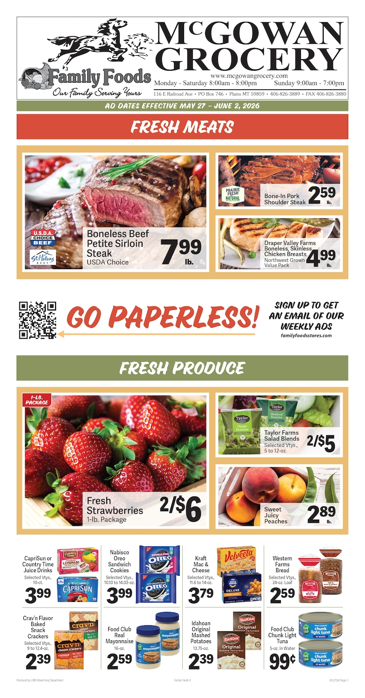 Weekly Ad Page 1